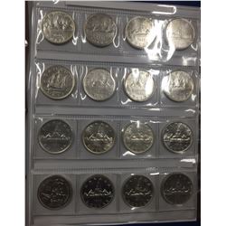 Canada Silver Dollar Collection 1935 to 1986