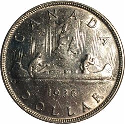 Canada 1936 Silver Dollar EF