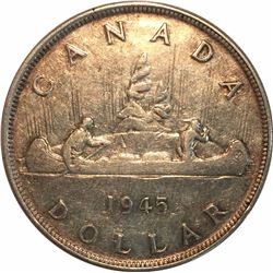 Canada 1945 Silver Dollar