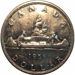 Canada 1956 Silver Dollar EF