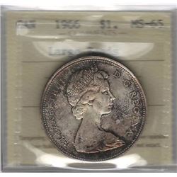 Canada 1966 Silver Dollar ICCS MS65 Large Beads