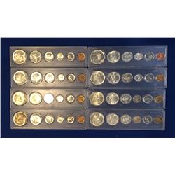8x Canada 1867 - 1967 Centennial Commemorative Set in Plastic Holders