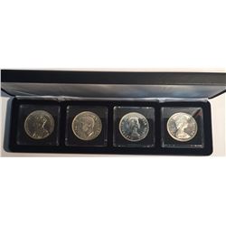 Canadian Silver Dollar Monarch 4-coin Type Set