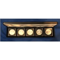 Canada 1939-1967 Silver Dollar Commemorative 5-coin set.