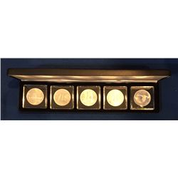 Canada 1939-1967 Silver Dollar Commemorative 5-coin set.