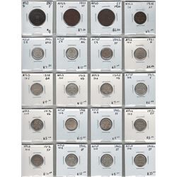 Canada Newfoundland Collection of 40 Different Coins