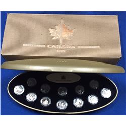 Canada 1999 Silver Quarter 25 Cent Millennium Coin Set