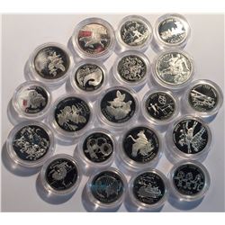 20x Canada Sterling Silver Commemorative Coins.
