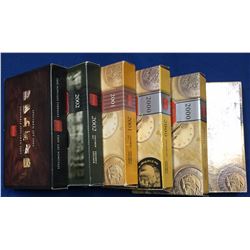 Canada 1999 to 2003 Specimen Sets.