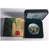Image 1 : Canada 2003 $5 Green Summer Coloured Silver Maple Leaf Coin
