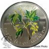Image 2 : Canada 2003 $5 Green Summer Coloured Silver Maple Leaf Coin
