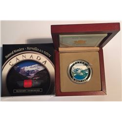 Canada 2003 $20 Natural Wonders - The Rockies Silver Coin