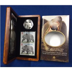 Canada 2004 $8 Limited-Edition Stamp & Coin Set. The Great Grizzly