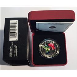 Canada 2007 25 Cents Ruby-throated Hummingbird Coloured Coin