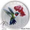 Image 2 : Canada 2007 25 Cents Ruby-throated Hummingbird Coloured Coin