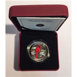 Canada 2008 25 Cents Northern Cardinal Coloured Coin