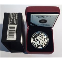 Canada 2012 $20 Crystal Holiday Snowstorm Silver Coin