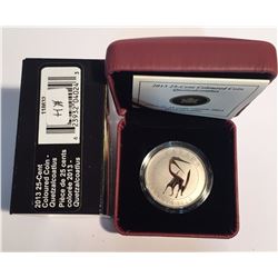 Canada 2013 25 Cents Quetzalcoatlus Dinosaur Glow in the Dark Coin