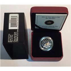 Canada 2013 $3 Animal Architects Bee & Hive Pure Silver Coin