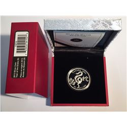 Canada 2013 $15 The Year of The Snake Silver Coin