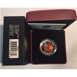 Canada 2013 $20 Venetian Holiday Candy Cane Silver Coin