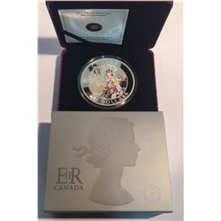 Canada 2013 $50 Queen's Coronation 5 oz Coloured Silver Coin