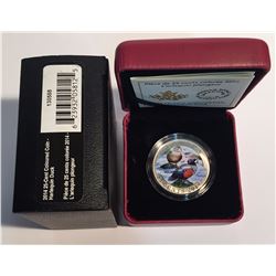 Canada 2014 25 Cent Harlequin Duck Coloured Coin