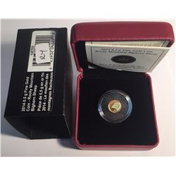 Canada 2014 25 Cents Rocky Mountain Bighorn Sheep 0.5 gram Pure Gold