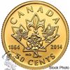 Image 2 : Canada 2014 50 Cent 150th Anniversary of the Quebec and Charlottetown Conferences Gold Coin