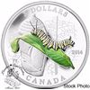 Image 2 : Canada 2014 $3 Animal Architects: Caterpillar and Chrysalis Pure Silver Coin