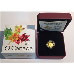 Canada 2014 $5 Grizzly Bear 1/10 oz Pure Gold Coin