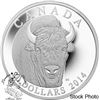 Image 2 : Canada 2014 $20 Bison Portrait 1 oz Silver Coin with SIGNED COA by ARTIST!