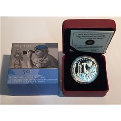 Canada 2014 $20 50th Anniversary of Canadian Peacekeeping in Cyprus 1 oz Silver Coin