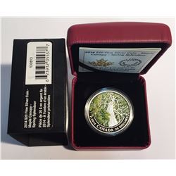 Canada 2014 $20 Maple Canopy Spring Splendour Coloured Silver Coin