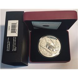 Canada 2014 $50 Silver Swimming Beaver 5 oz Silver Coin