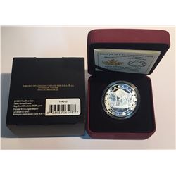 Canada 2015 $10 Canoe Across Canada Magnificent Mountains Silver Coin