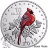 Image 2 : Canada 2015 $10 Colourful Songbirds of Canada: The Northern Cardinal Silver Coin
