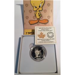 Canada 2015 $10 Fine Silver Coin - Looney Tunes™: "I TAWT I TAW A PUTTY TAT!" TWEETY