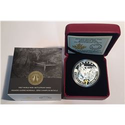Canada 2015 $20 First World War: Battlefront Series - The Second Battle of Ypres Silver Coin