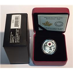Canada 2016 $5 Birthstones July Silver Coin