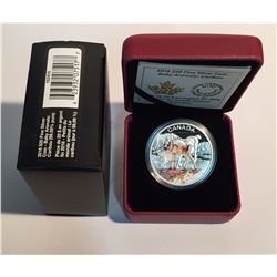 Canada 2016 $20 Baby Animals Caribou Silver Coin