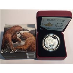 Canada 2016 $20 Grizzly Bear The Battle Silver Coin