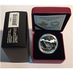 Canada 2016 $20 Landscape Illusion Salmon Silver Coin