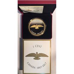 Canada 2017 1967 1 Cent Dove Big Coin Series 5 oz Silver Coin