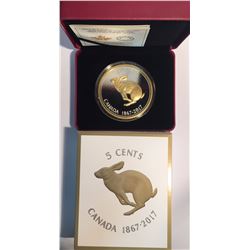 Canada 2017 1967 5 Cents Rabbit Big Coin Series 5 oz Silver Coin