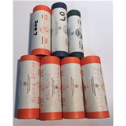 Canada 2007 Rolls 5c, 10c, 25 Caribou, Biathlon, Alpine Skiing, Wheelchair Curing, Ice Hockey