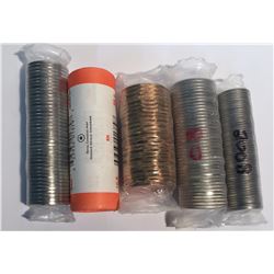 Canada 2008 Rolls 5c, 10c, 25c Caribou, 25c Poppy, & $1.00 Lucky Loonie