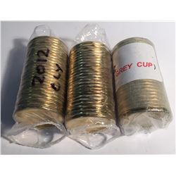Canada 2012 $1.00 Rolls Loon, Grey Cup, & Lucky Loon
