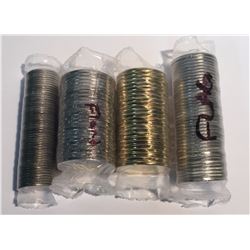 Canada 2015 Rolls 10c, 25c Flag Colour & Non Colour, $1.00, & $2.00 Flanders