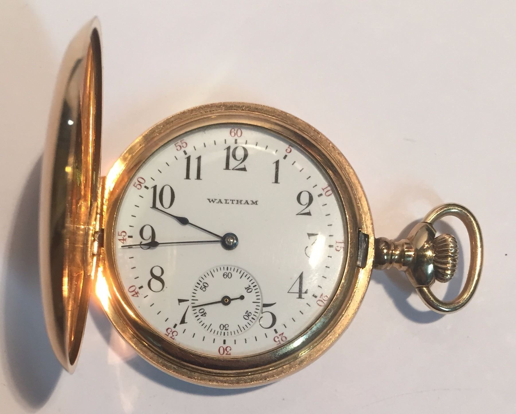 Antique Waltham Pocket Watch Hunter Case 16 Jewels Circa 1908